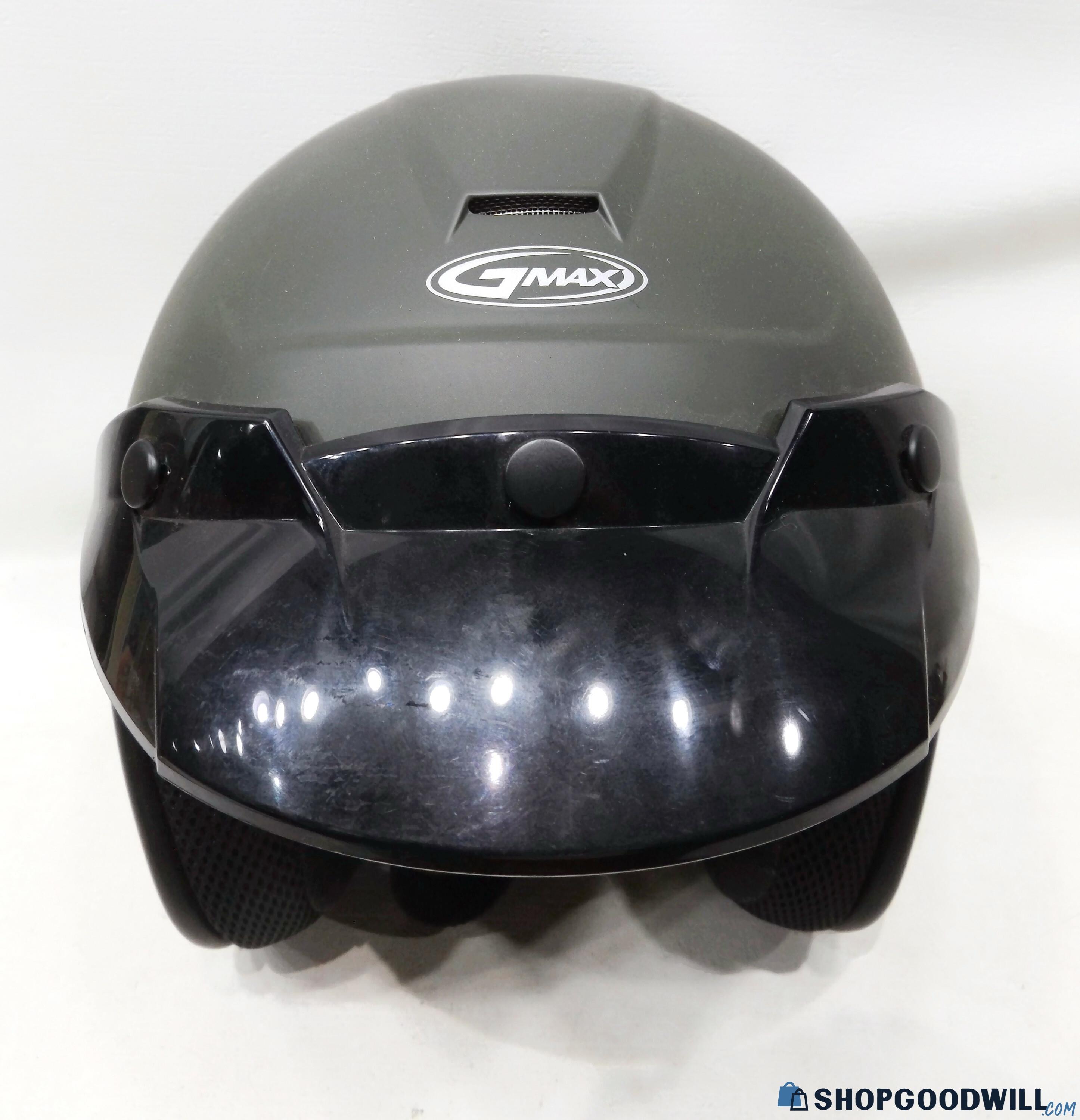 Gmax Of-2 Dot Fmvss No. 218 Olive Green Motorcycle Helmet L 59-60cm