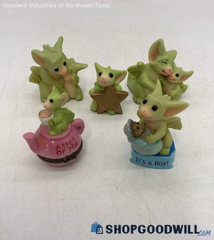 Lot Of 5 Real Musgrave Whimsical World Of Dragons Figurines & Trinket ...