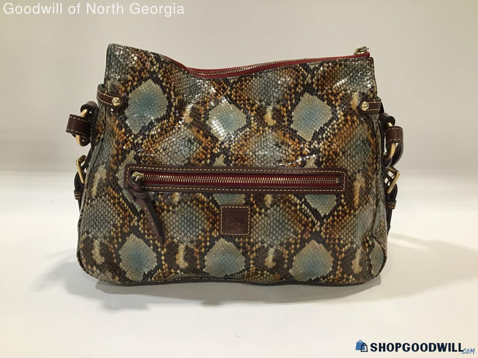 Dooney & Bourke Snake Print Shoulder Purse - shopgoodwill.com