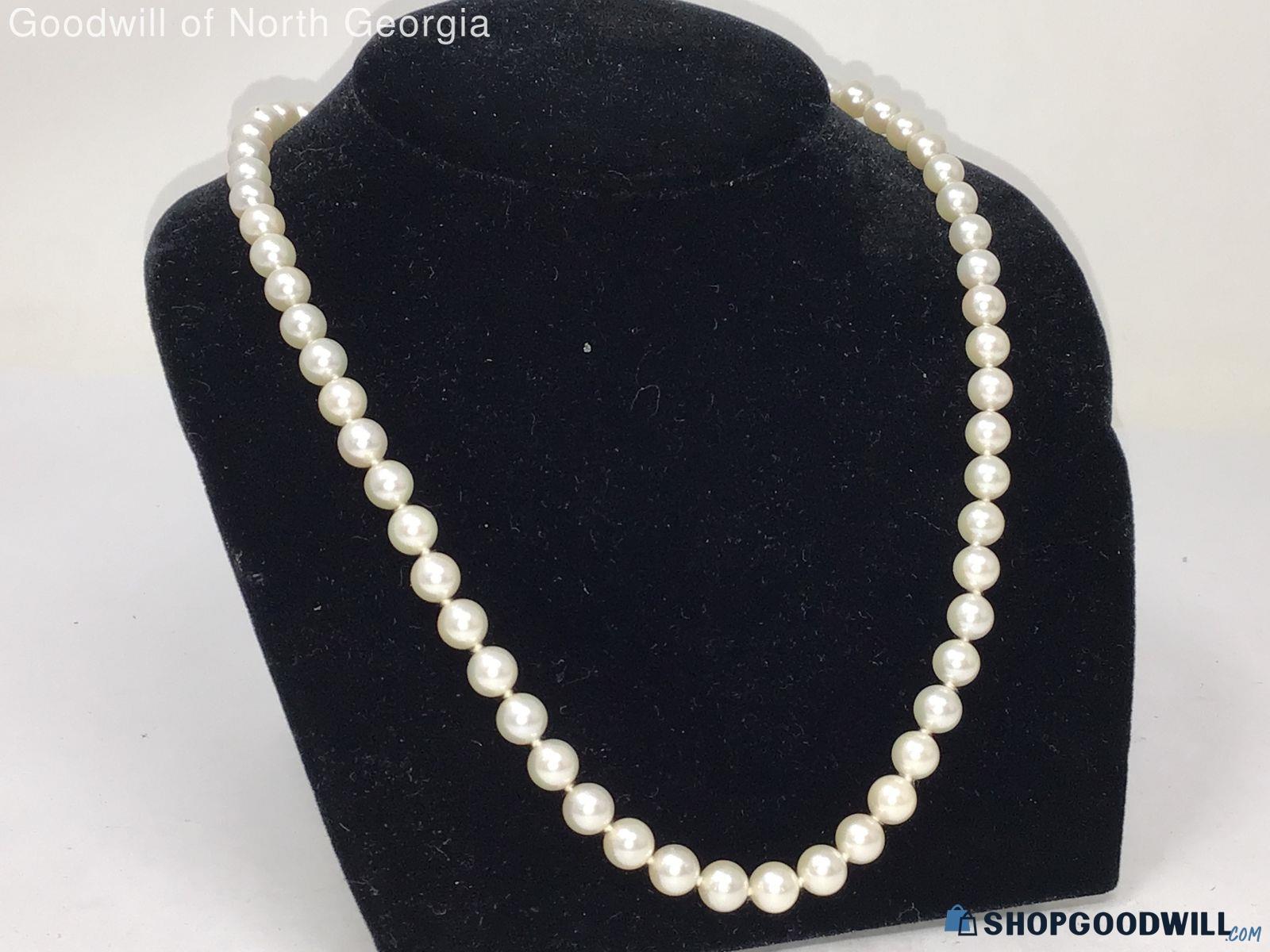 14KT Gold Clasp on Pearl Necklace 26.6g - shopgoodwill.com