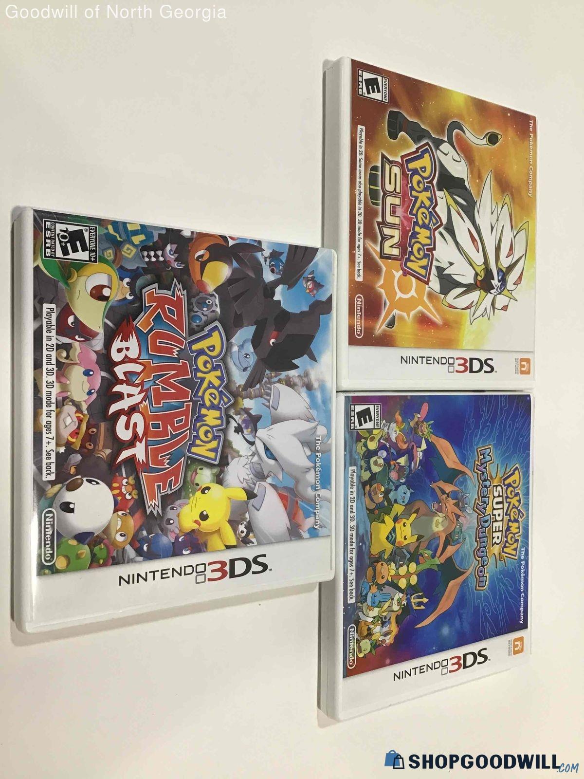 3 Pokemon Games for 3DS - shopgoodwill.com