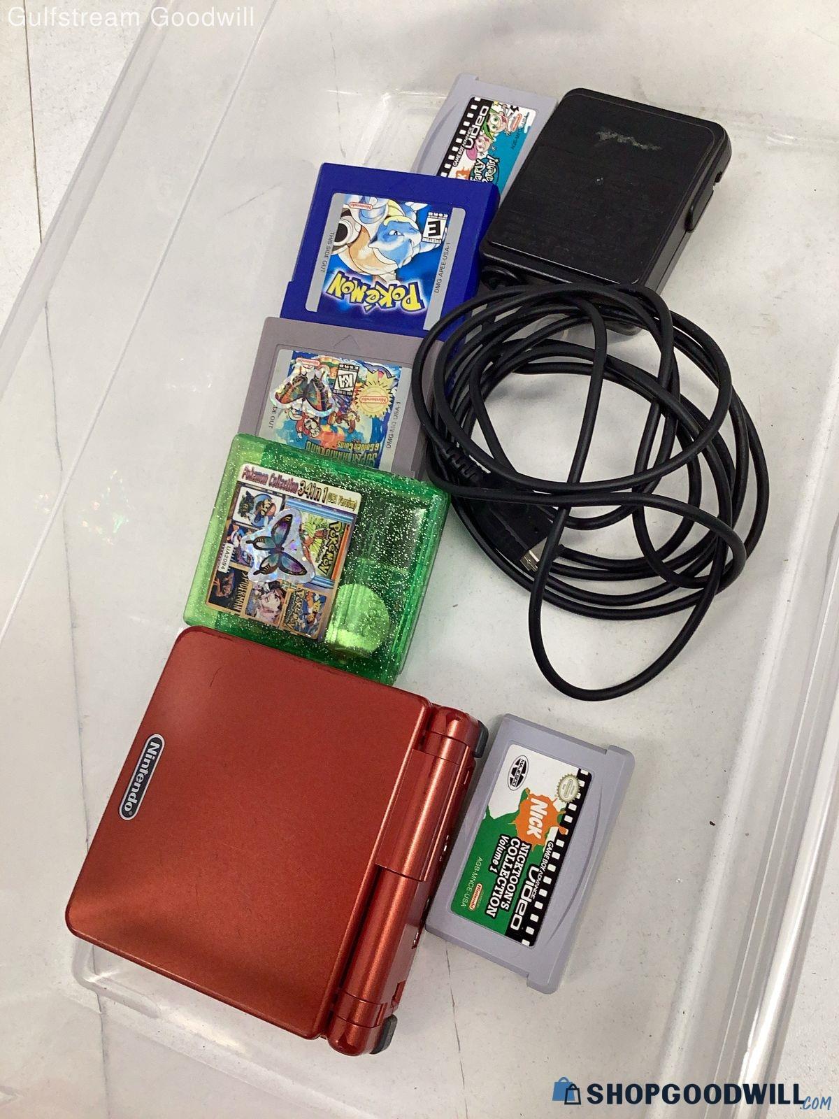 Lot Of Nintendo Game Boy Advance Sp Handheld System W/ Video Games & Ac ...