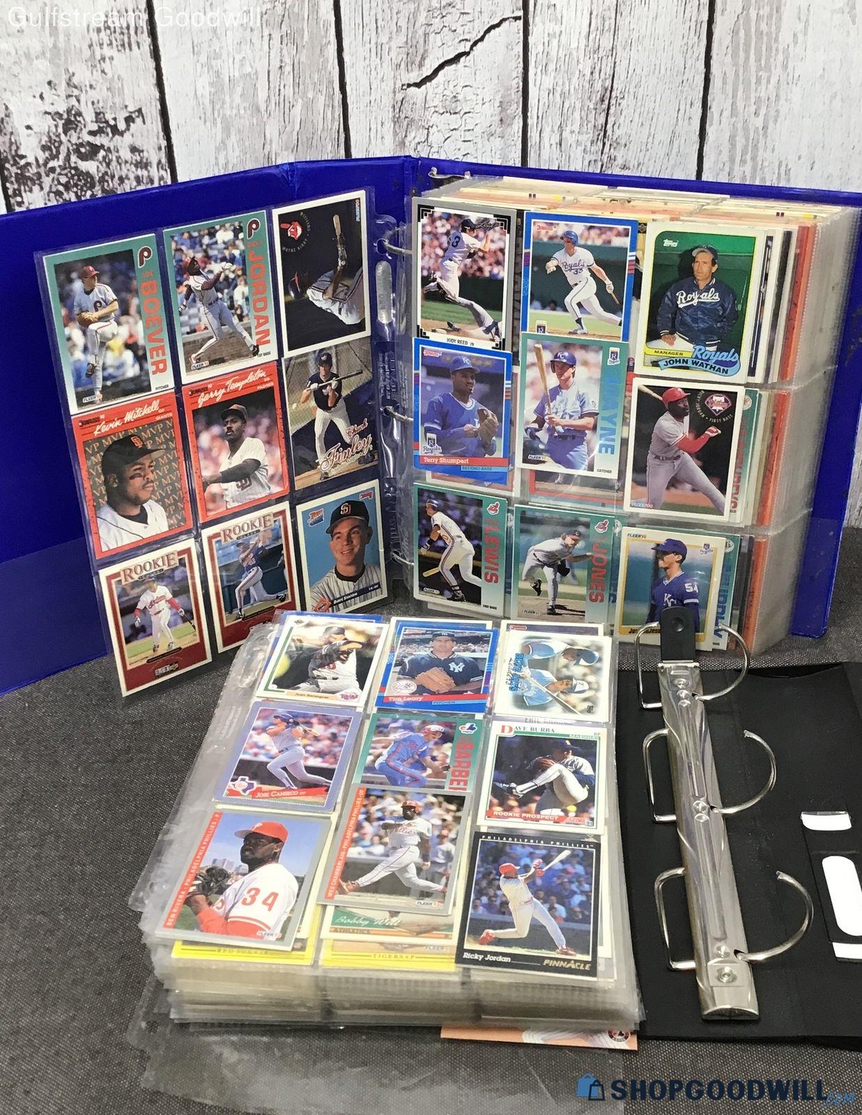 Lot Of Assorted Baseball Collectible Sports Trading Cards W/ Album ...