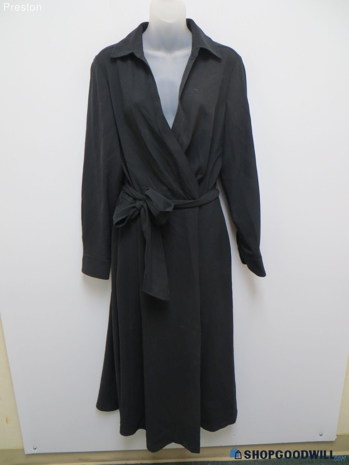 NWT Ralph Lauren Black Tie Waist Long Sleeve Women's Dress Size 14 ...