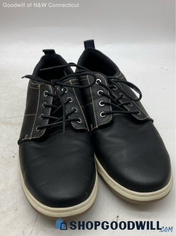 Hawker Rye Mens Black Leather Low Top Lace Up Sneaker Shoes Size 11.5 ...