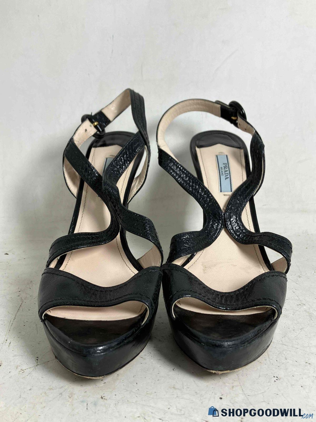 Black Prada Heels w/ COA - shopgoodwill.com