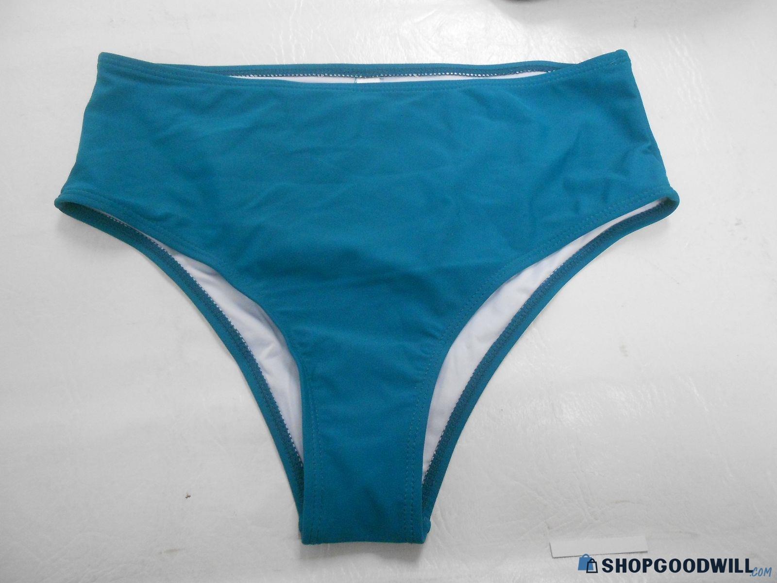 Women's Teal Mid Rise Beachsissi Bikini Bottoms - Size M | ShopGoodwill.com