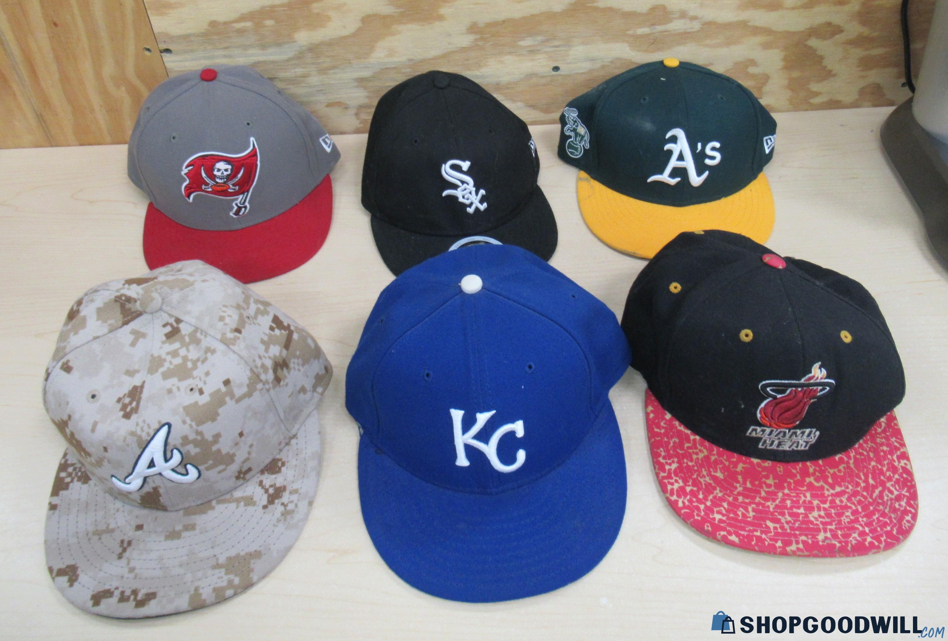 Six Different Baseball, Basketball, And Football Team Snap Back And ...