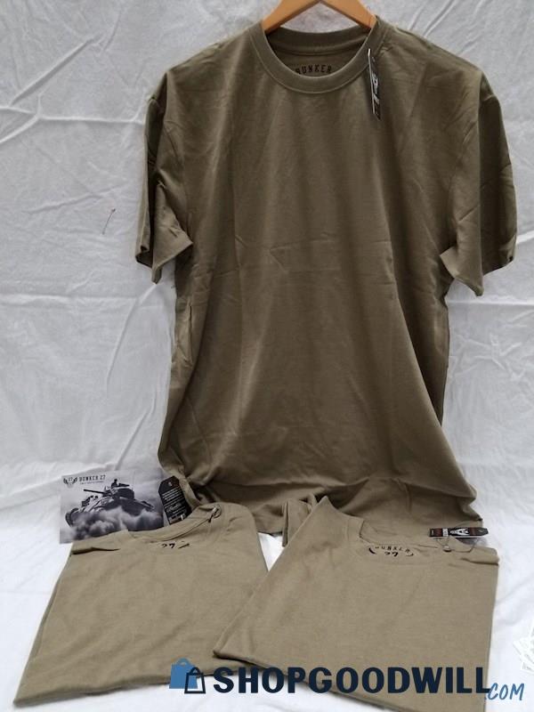 Nwt Mens Bunker 27 3 Pack Coyote Brown T Shirts Veteran Owned Size ...