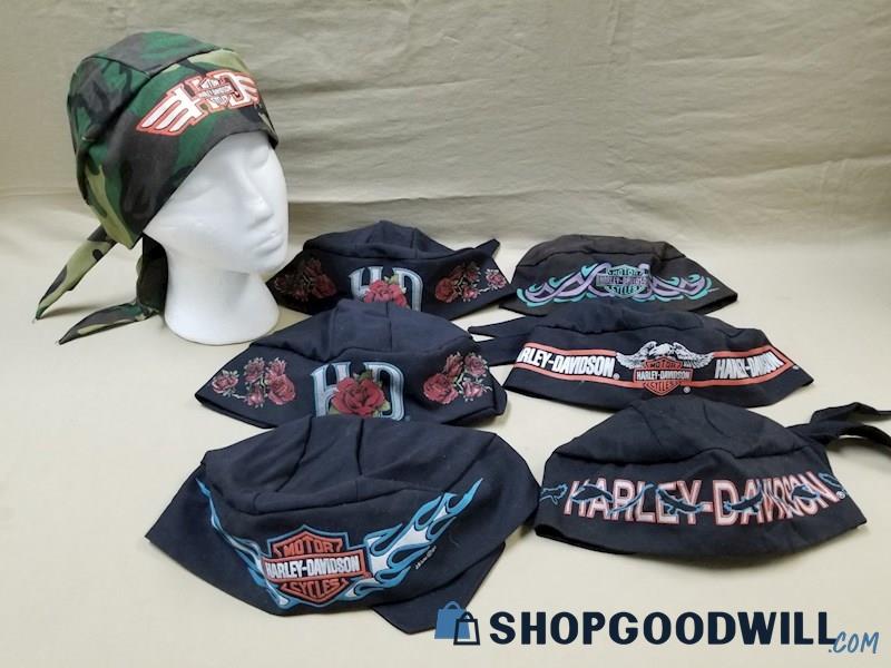 Lot Of Vintage Licensed Usa Made Harley Davidson Biker Do Rags ...