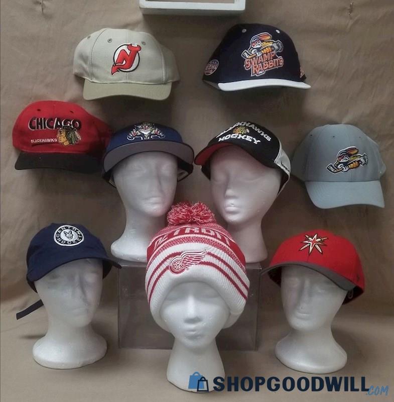 Small Lot Nhl Hockey Team Baseball Cap Hats New Era Adidas Fitted ...