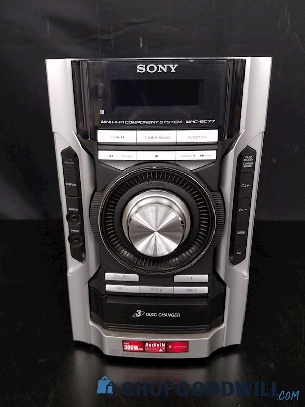 Sony Mhc-ec77 Mini Hi-fi Am/fm Cd Player Main Unit Only Working 1/2 ...