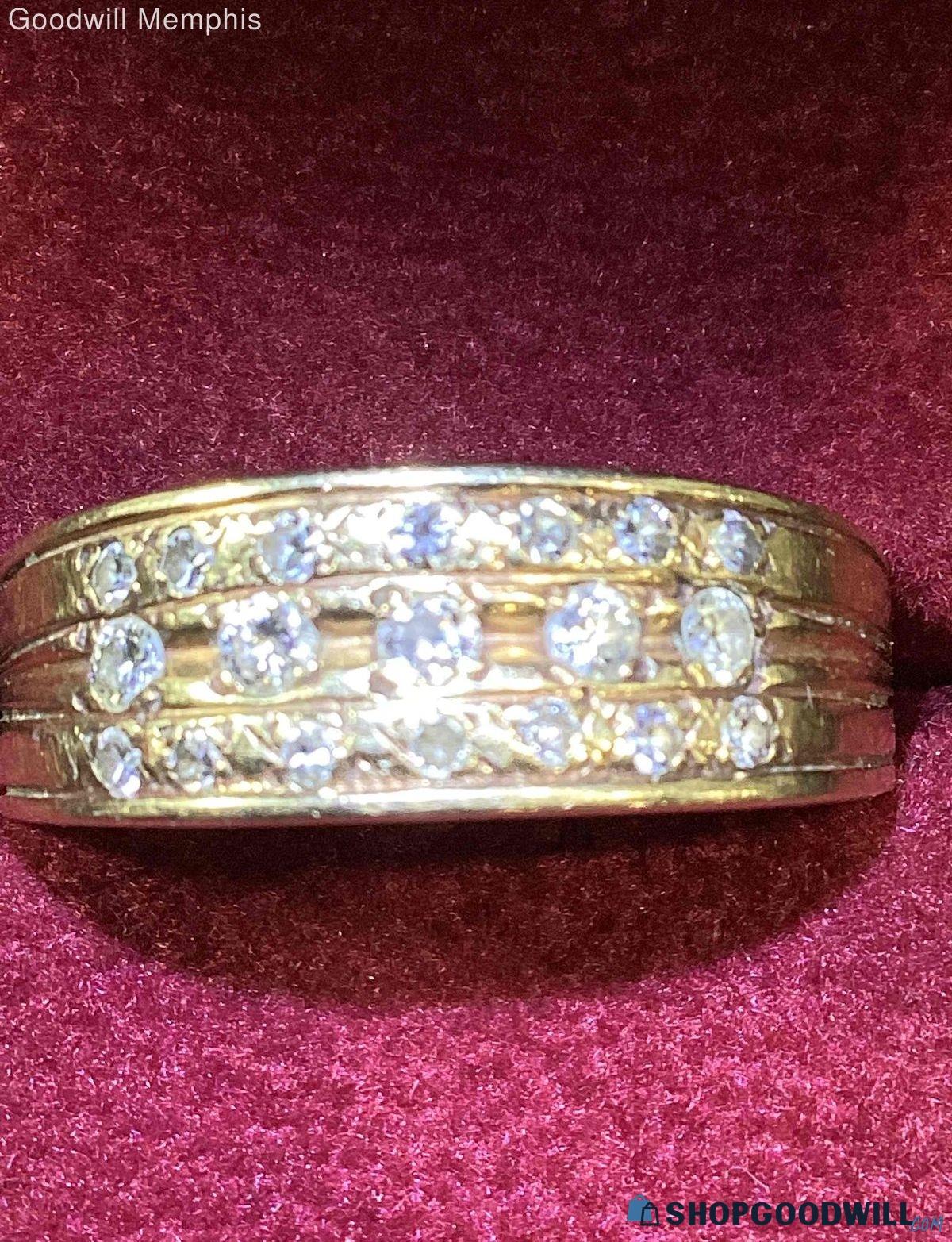 Tested 11.70k Gold & Tested 19 Diamond Ring - shopgoodwill.com