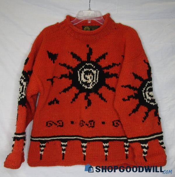 Native American Sweater Authentic Handknit Wool By Otavalo Men's See ...