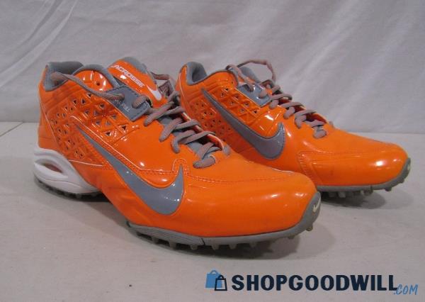 Nike Air Lacrosse Speedlax Orange/grey Cleats Women's Size 10.5 ...