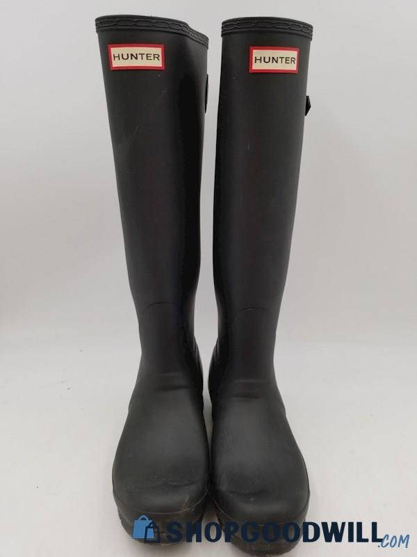 Hunter Women's Black Rubber Knee-high Rain Boots, Size 8 | ShopGoodwill.com