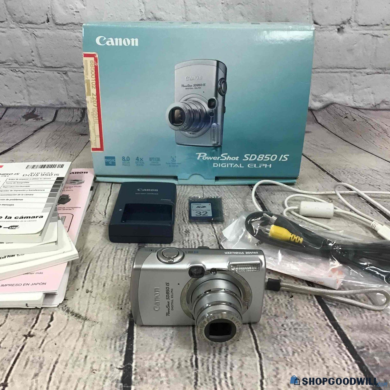 Canon PowerShot Digital ELPH Camera SD850 IS IOB