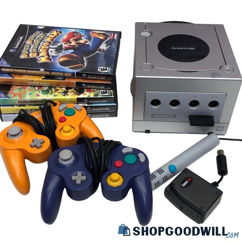 Nintendo Gamecube Console, 2 Controllers, 5 Games: Mario Party, Donkey ...