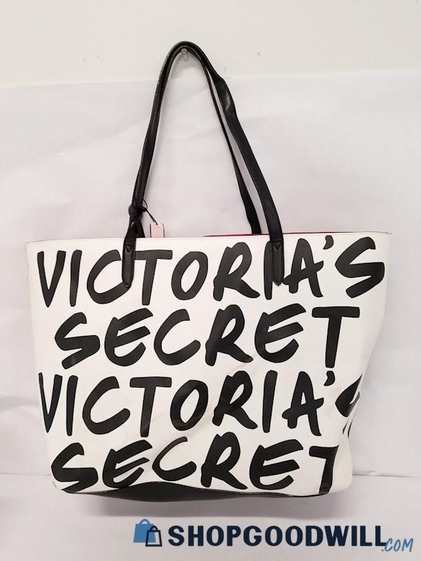 Stunning Victoria's Secret Women's Pink, Black And White Tote Purse ...