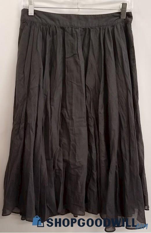 NWT J.Crew Women's Black Pleated Size Zip Flirty A Line Skirt Size 4 ...