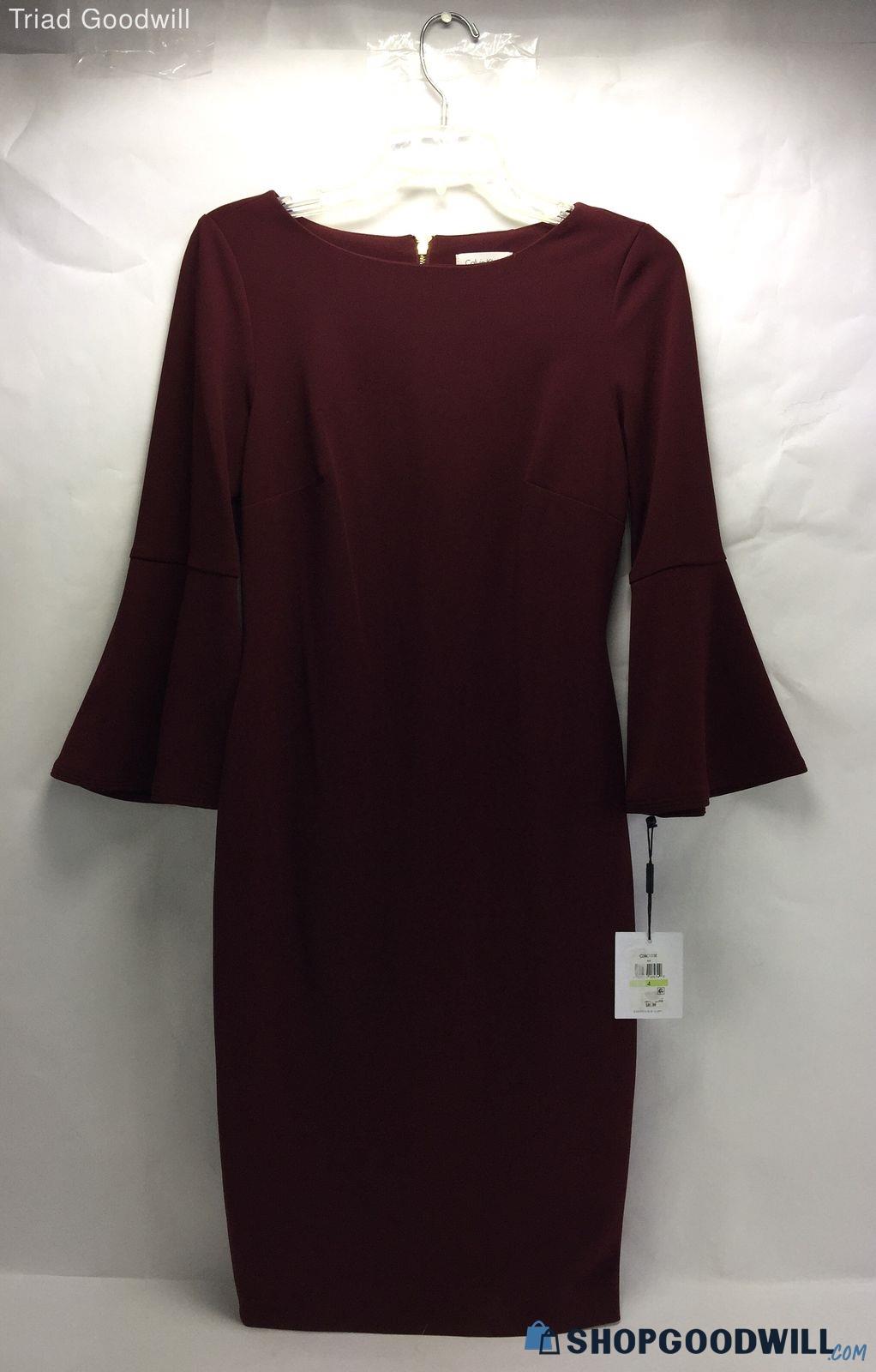 Calvin Klein Burgundy Formal Dress - Size Women's 4 - shopgoodwill.com