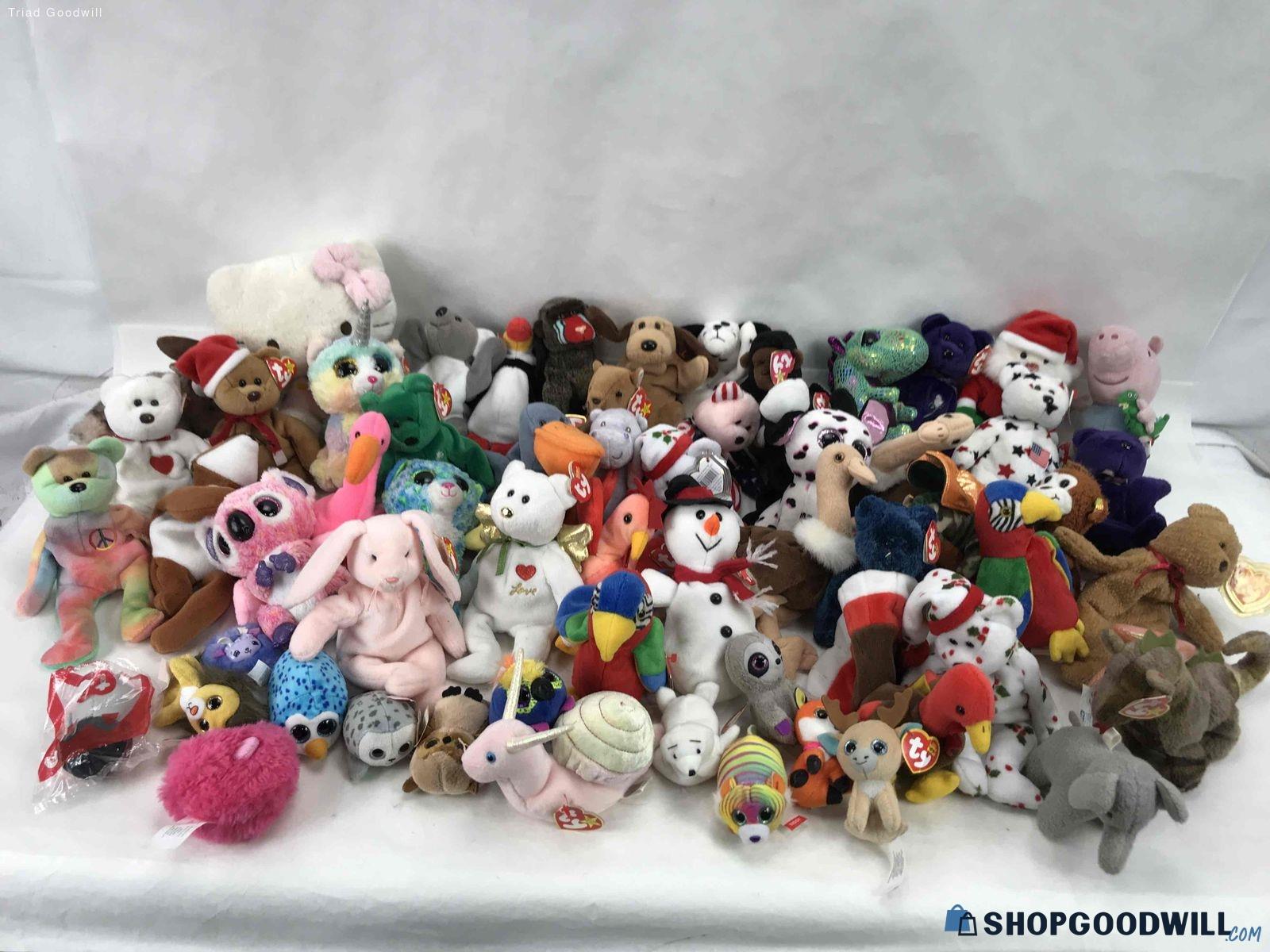 Assorted 13lb Lot of Ty Plush Toys - shopgoodwill.com