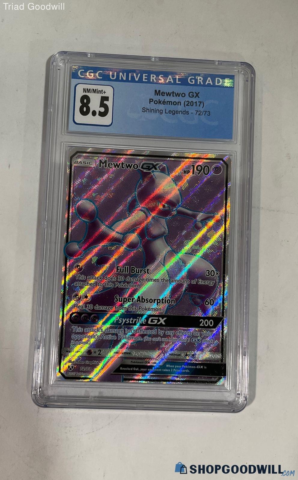 Pokemon Mewtwo Gx Shining Legend Tcg Trading Card Nm Mint Graded Shopgoodwill Com