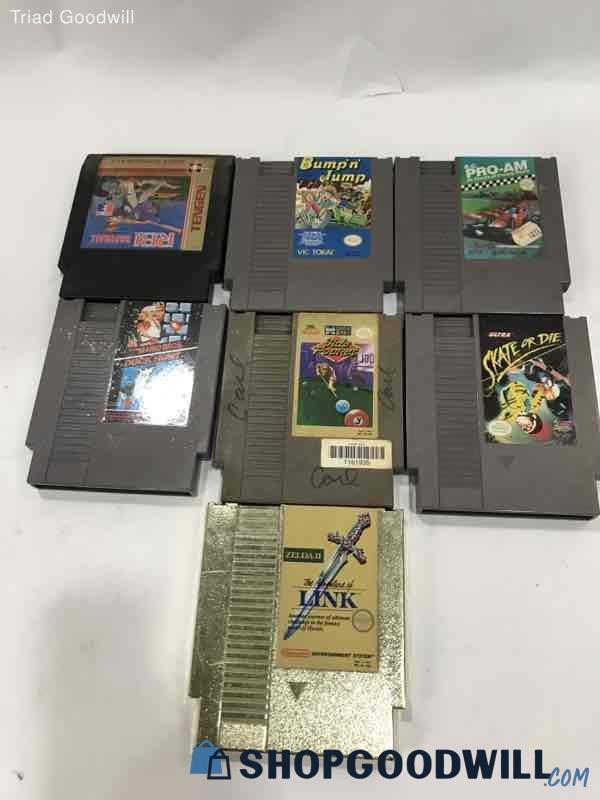 Lot of 7 NES Games Incl. Zelda II Link's Adventure - shopgoodwill.com