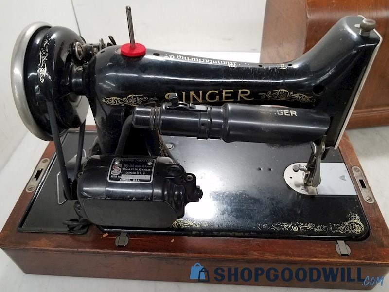 Antique 1934 Singer Sewing Machine - Untested - No Case Key ...