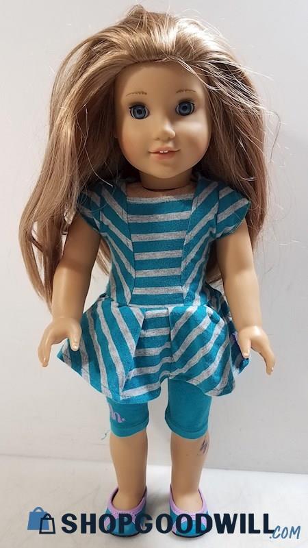 American Girl Doll Light Brown Hair & Blue Eyes 18