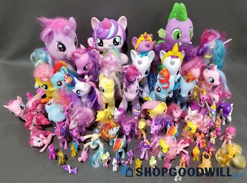 My Little Pony Lot Varying Sizes Vinyl Figures Plush Toys and More ...