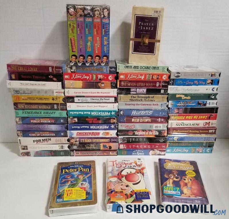 Factory Sealed Mixed Lot VHS Tapes Disney Peter Pan And More ...