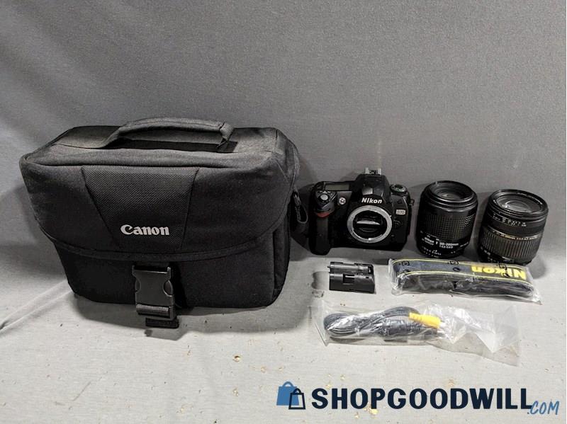 Nikon D70 Digital SLR Camera with 2 Lenses 200mm 300mm and Case ...