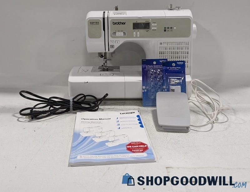 Brother Sewing Machine Sq9185 With Foot Pedal Manual And Accessories ...