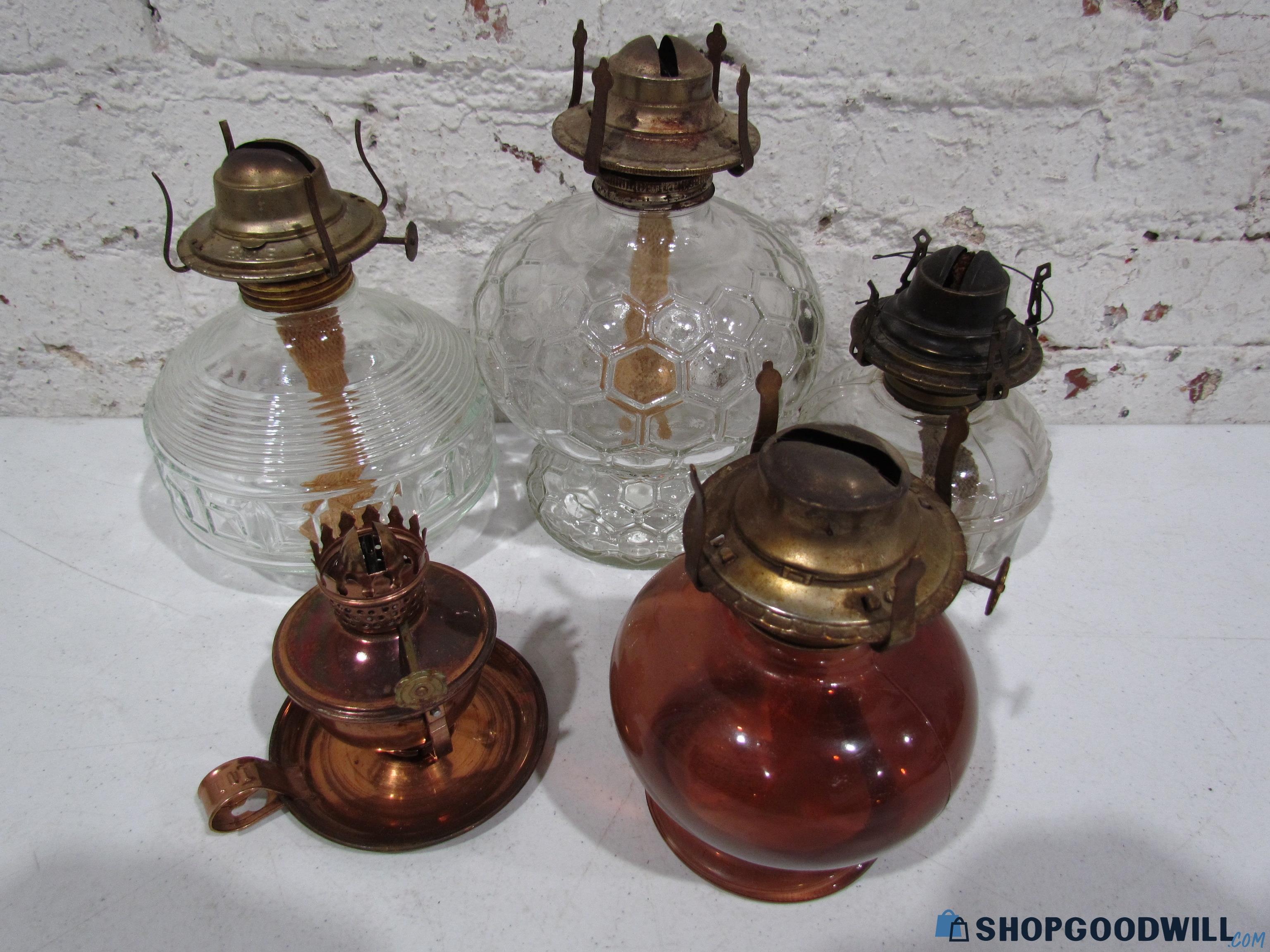 Hurricane Style Oil Lamps Collection - shopgoodwill.com