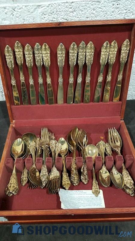 Baroque By Godinger Gold Plated Flaware Set Shopgoodwill Com