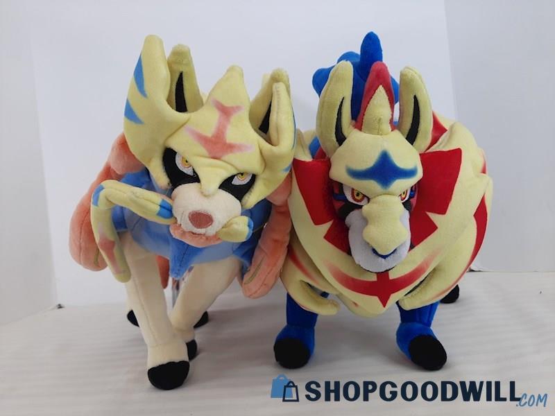 Nintendo Pokemon Sword & Shield Zacian Zamazenta Stuffed Animal Plush ...