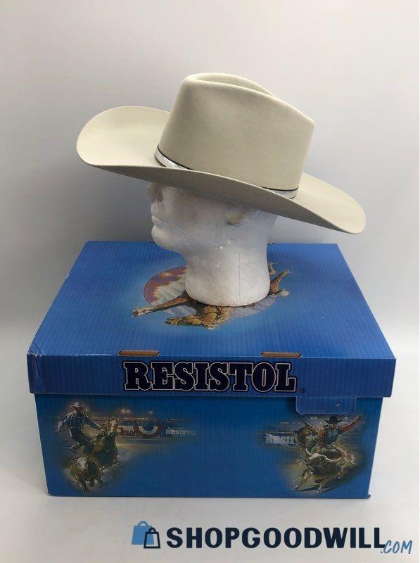 Mens Resistol John Wayne War Wagon Silver Belly Cowboy Hat In Box Size 7 14 6127