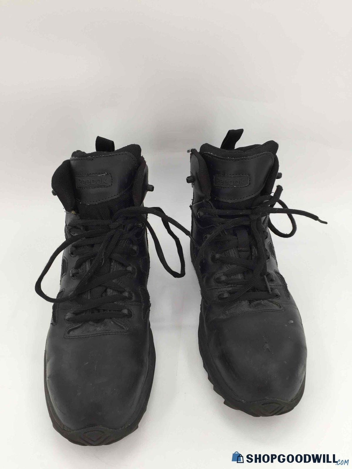 REEBOK Black Leather Hiking Boots - Size 10.5 - shopgoodwill.com