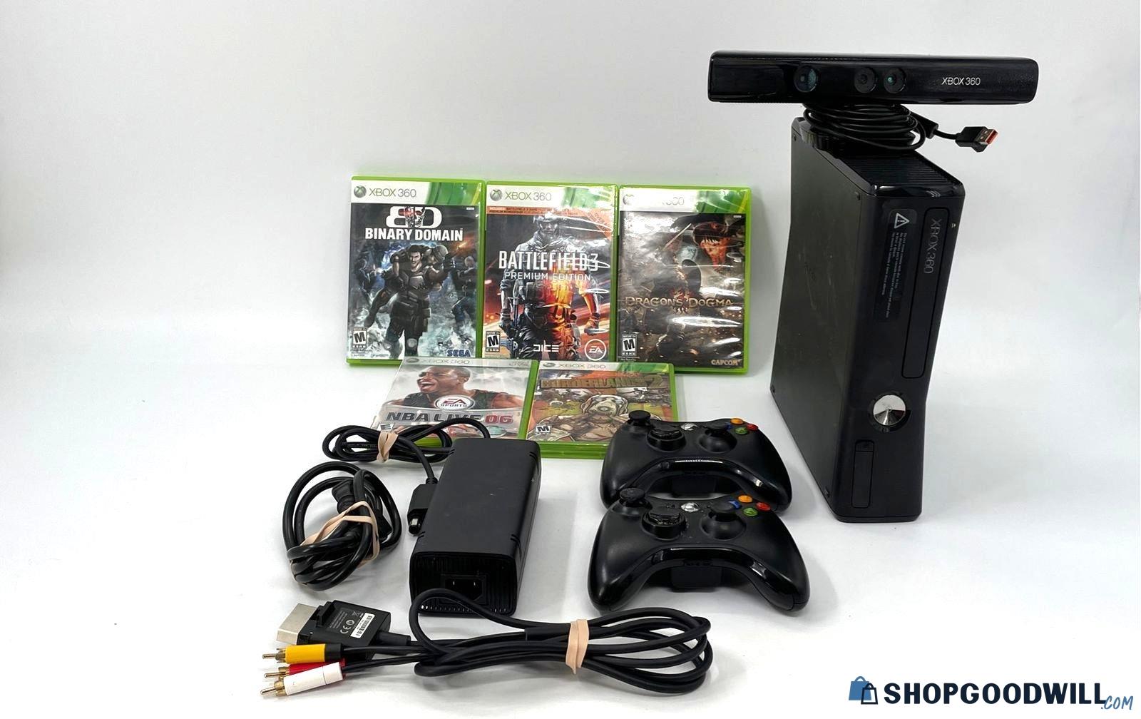 Microsoft Xbox 360 S Slim | Black Console | With 6 Games And More ...