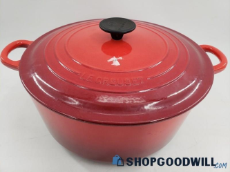 Le Creuset Red Quart Enameled Cast Iron Oven | ShopGoodwill.com