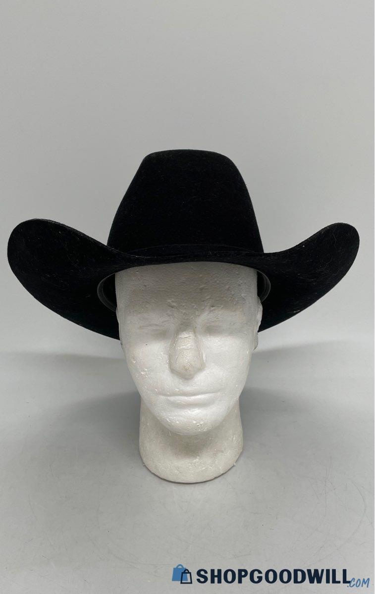 Resistol Bradford Western Black 2x Wool Slinger Cowboy Hat, Size 7 1/4 ...