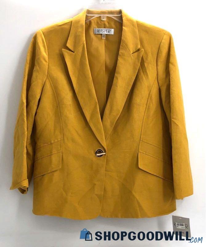 Kasper Golden Yellow Blazer Jacket - Sz 14p | ShopGoodwill.com