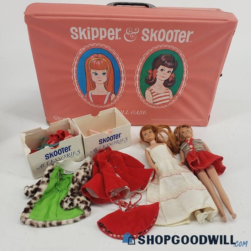 Vintage Skipper & Scooter Barbie Doll Lot W/ Case 1960's | ShopGoodwill.com