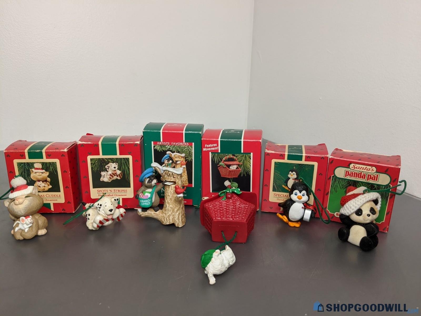 6 Vintage Hallmark Christmas Ornaments - shopgoodwill.com