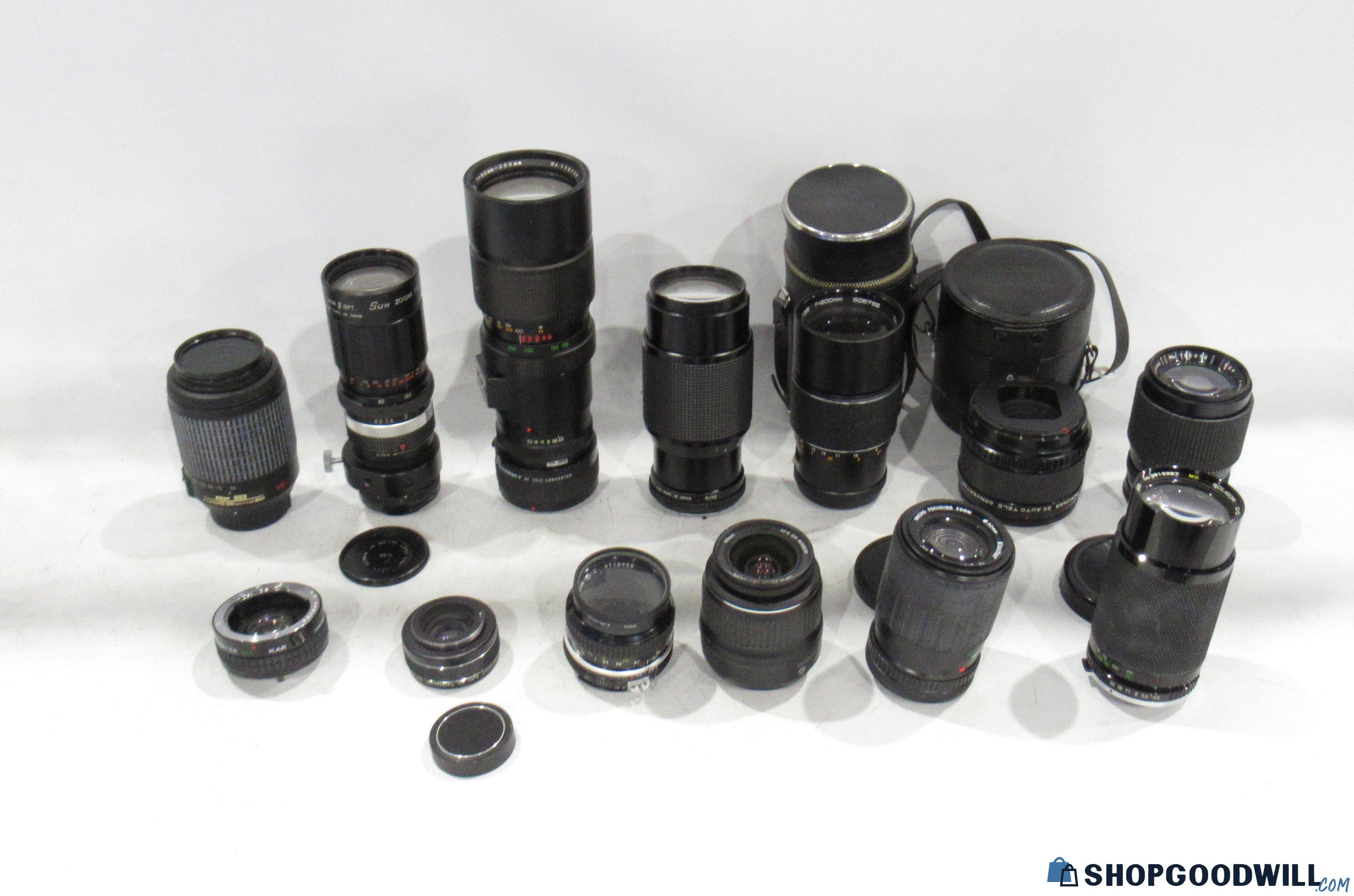 Lot of Assorted Camera Lenses & Accessories - shopgoodwill.com