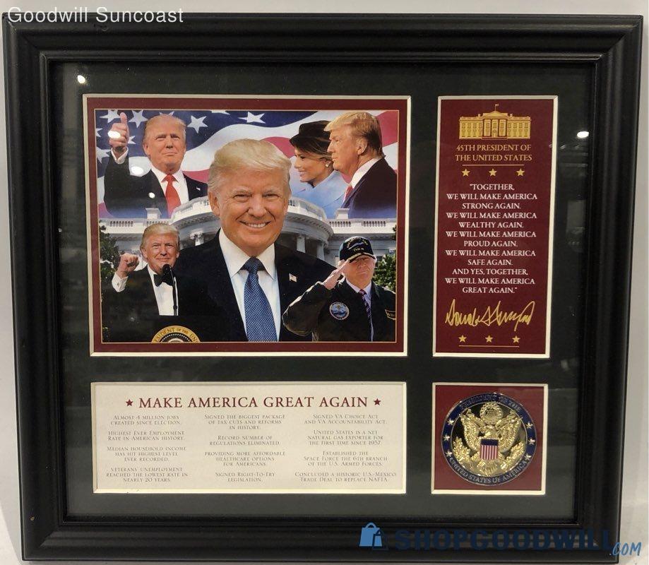 Bradford Exchange Donald Trump Make America Great Again Plaque/picture ...