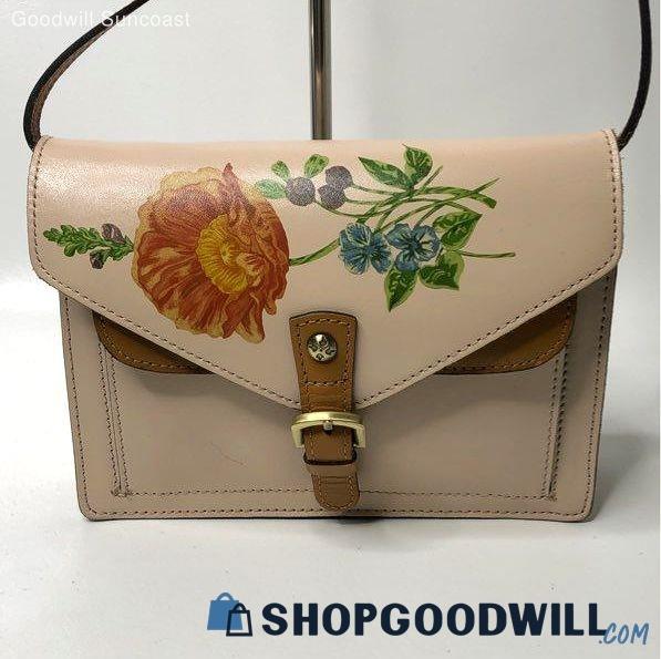 Patricia Nash Leather Cassano Floral Crossbody Handbag 3014