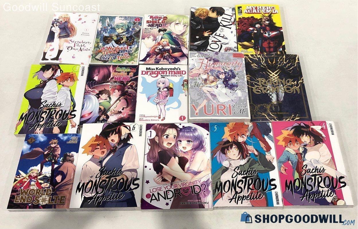 Manga/anime Paperback Book Lot Of 15 Sachi's Monstrous Appetite & More ...