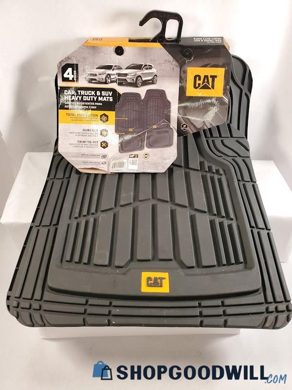 Cat Car Rubber Floor Mats Cargo Trunk Liner Pc Heavy Duty Set Trim